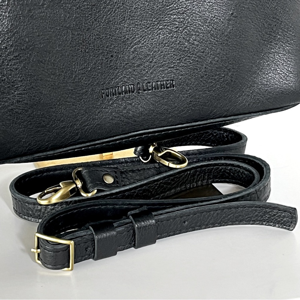 NWOT Portland Leather Rainstorm Crossbody Satchel Bag Pristine Timeless Everyday - Picture 11 of 16